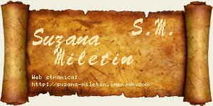 Suzana Miletin vizit kartica